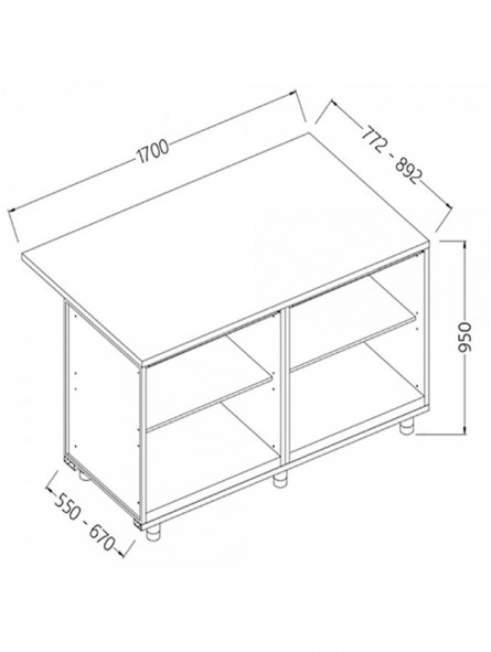 Neutral bar counter units_cashier section
