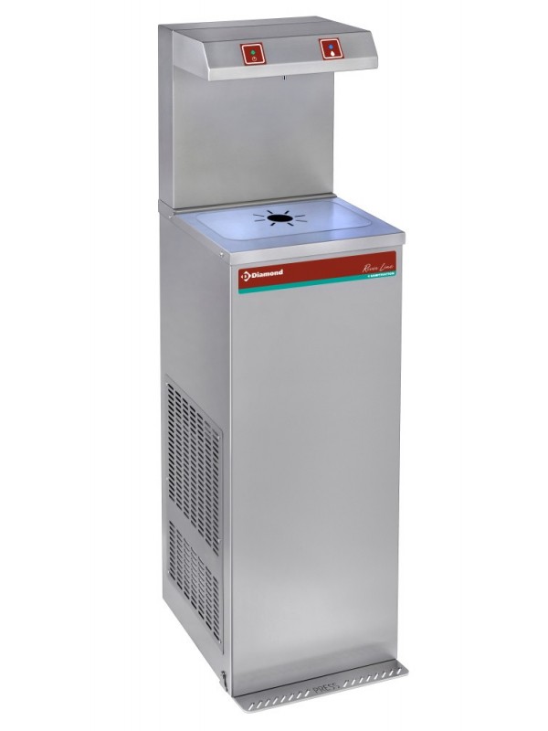 Pedal water cooler, stainless steel, 80 L/h