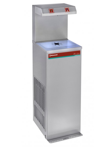 Pedal water cooler, stainless steel, 80 L/h