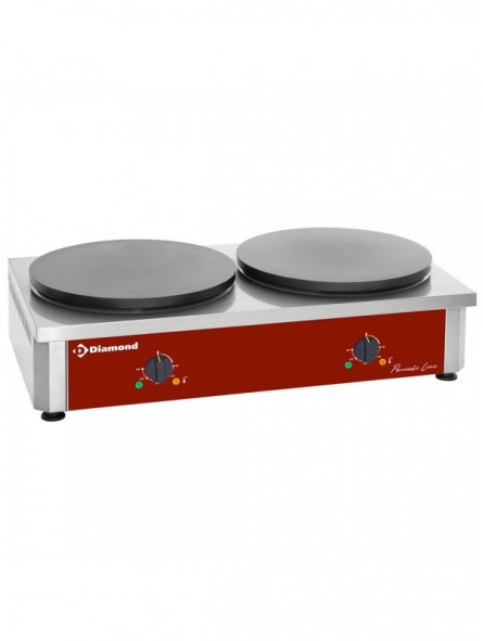 Double electrical crepe pan high output, Ø 400 mm "enameled"