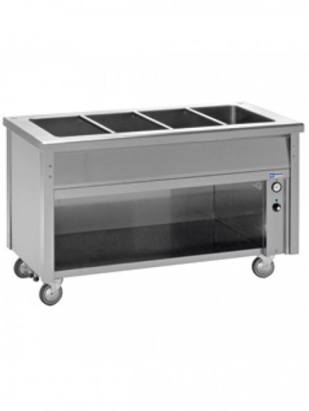 Elément bain-marie sur armoire ouverte 2 GN 1/1
