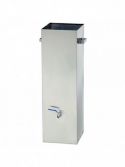 Cuve avec vidange, nettoyage broches et protection entre bruleurs gaz