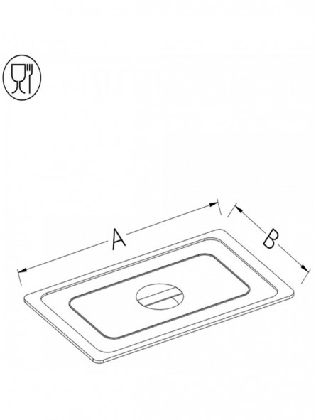 Lid stainless steel with handle standard 1/2