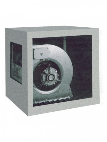 Centrifugal ventilator with isolated caisson