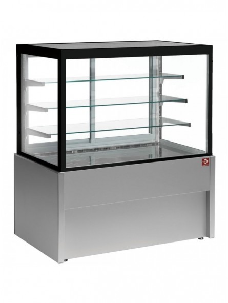 Panoramic display counter, heated, 4 levels, without storage room - GREY