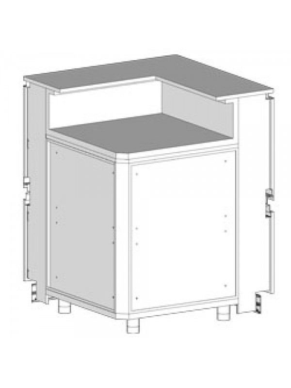 Neutral angle - closed 90 °, with service tablet