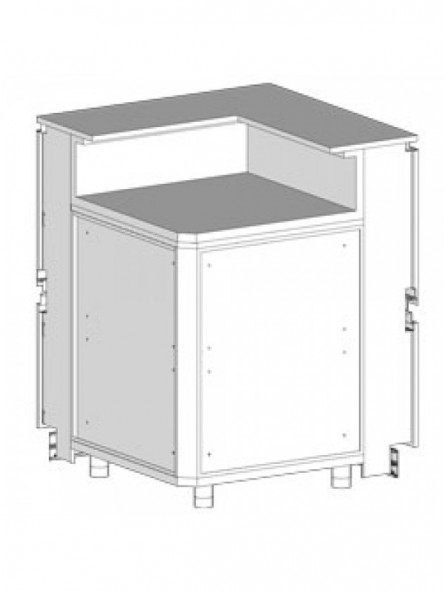 Neutral angle - closed 90 °, with service tablet