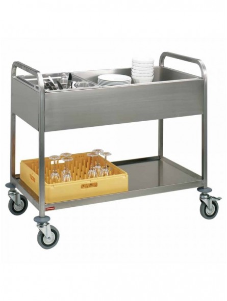 Dressing carriage stainless steel, 3x GN 1/1, lower shelf