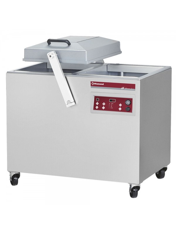 Vacuum machine, double chamber 450x580xh235 mm. - 63 m3/h