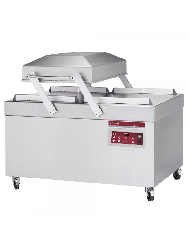 Vacuum machine,  double chamber 620x750xh210 mm.
