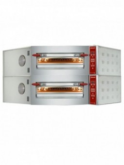 Electric oven corner unit, 2 chambers, 2x 8 pizzas Ø 350 mm