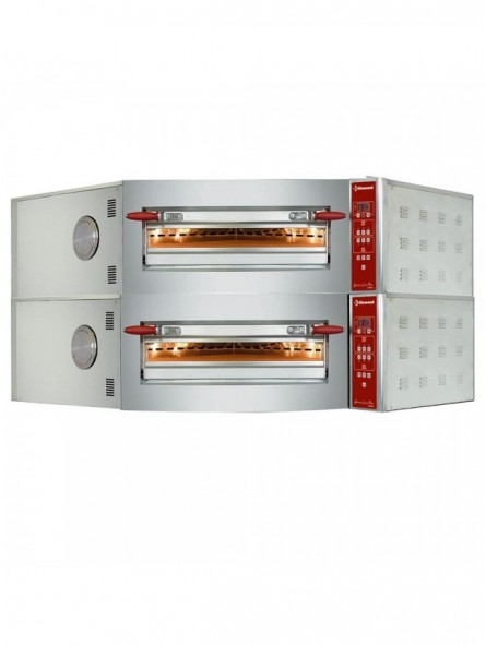 Electric oven corner unit, 2 chambers, 2x 8 pizzas Ø 350 mm