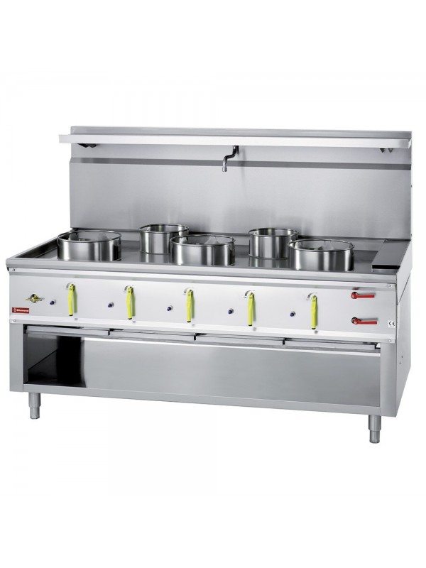 Wok-fornuis 5 branders met watergordijn