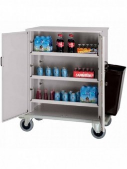 Closed carriage for minibars filling