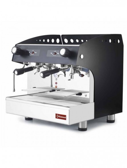 Semi-automatic expresso coffee machine 2 groups - BLACK