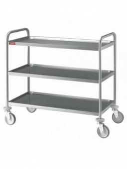 Serving trolley stainless steel 3 levels