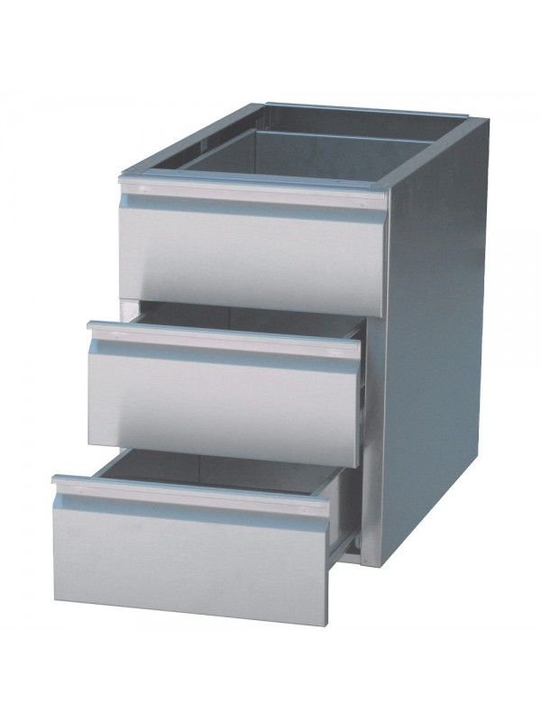 Bloc 3 tiroirs GN 1/1 (table prof. 700 mm)