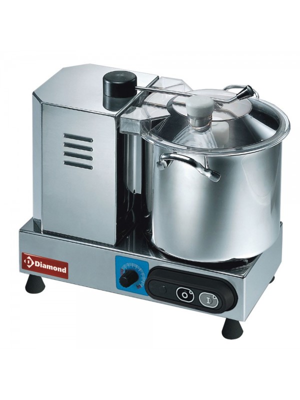 Stainless steel cutter, 6 liters, variable speed