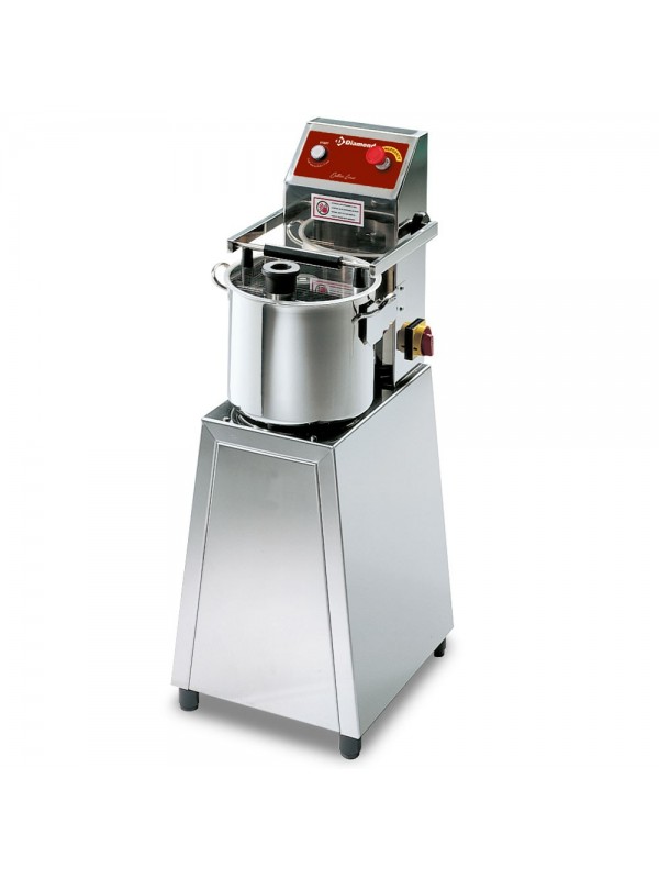 Stainless steel cutter, 15 liters, on base, 2 speeds