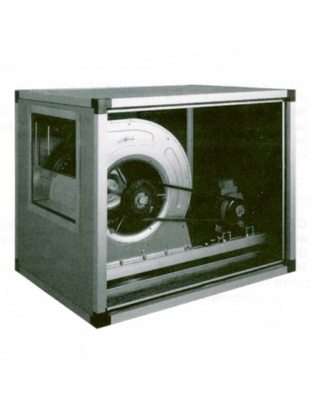 Centrifugal ventilator with isolated caisson, driven by belt, 2 velocities, 5000 m³/h