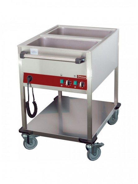 Heated trolley 2 GN 1/1 - h 150 mm, 2 temperatures