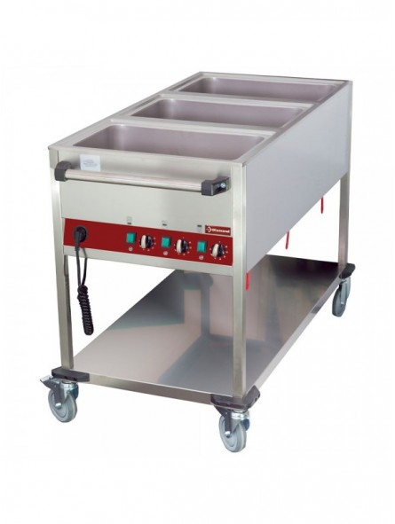 Heated trolley 3 GN 1/1 h 150 mm, 3 temperatures