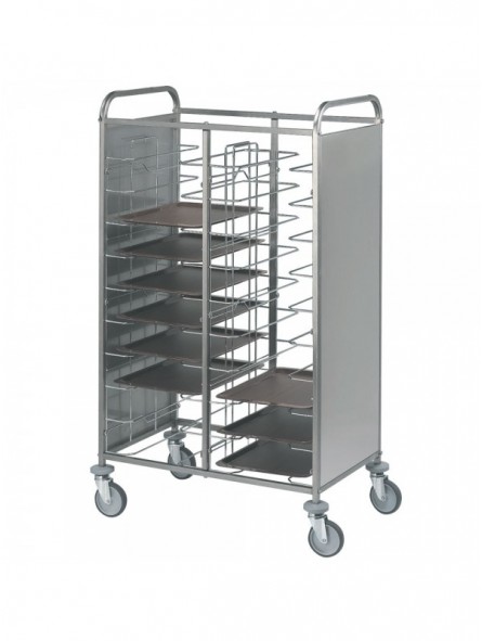 Universal plate trolley 2x 12 levels