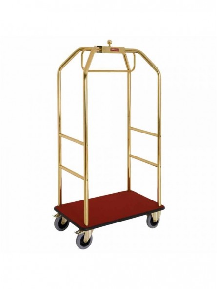 Carriage for luggage & cloakroom "gilded", 2 wheels with brakes