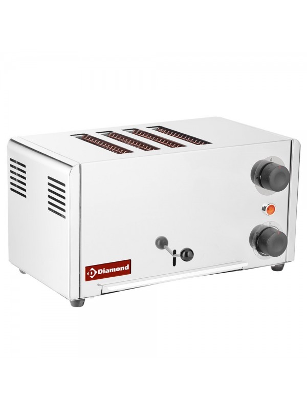 Electric roast bread  4 sections - stainless steel