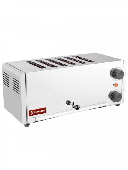 Electric roast bread  6 sections - stainless steel.