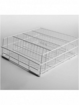 Panier verres Ø 80 mm, 500x500 mm Rilsan