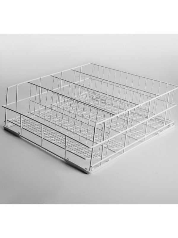 Panier verres Ø 80 mm, 500x500 mm Rilsan