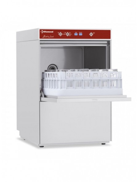 Glass-washer, basket 400x400 mm " Full-Hygiène ", with softener continuously