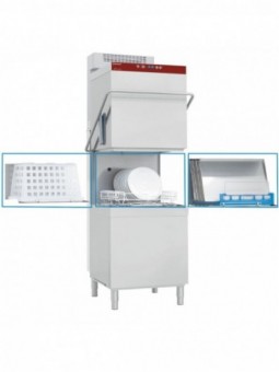 Hood dishwasher, basket 600x500 mm + Watersoftener continuously + condenser-recuperator of the steam