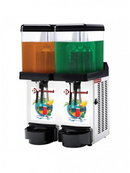 Refrigerated drink dispenser, 2x 12 Lt.