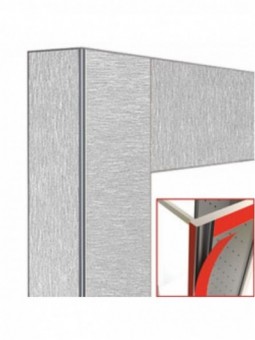 Deco display 530Lt. Satin steel - magnetic