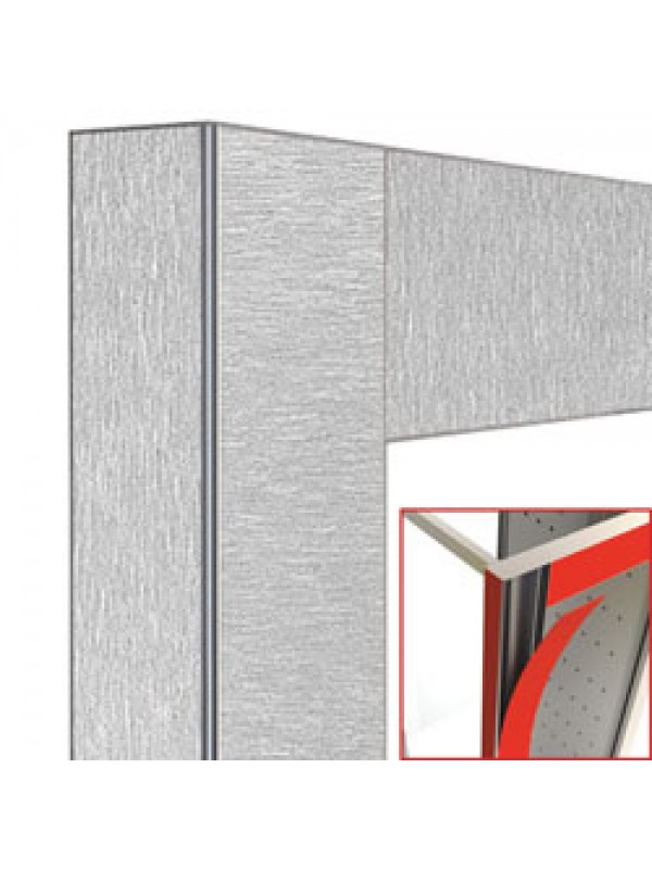 Deco display 530Lt. Satin steel - magnetic