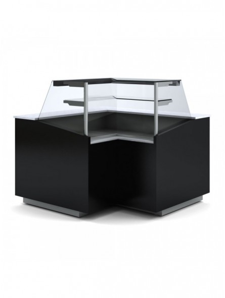 Closed angle 90°, neutral, high glass - BLACK