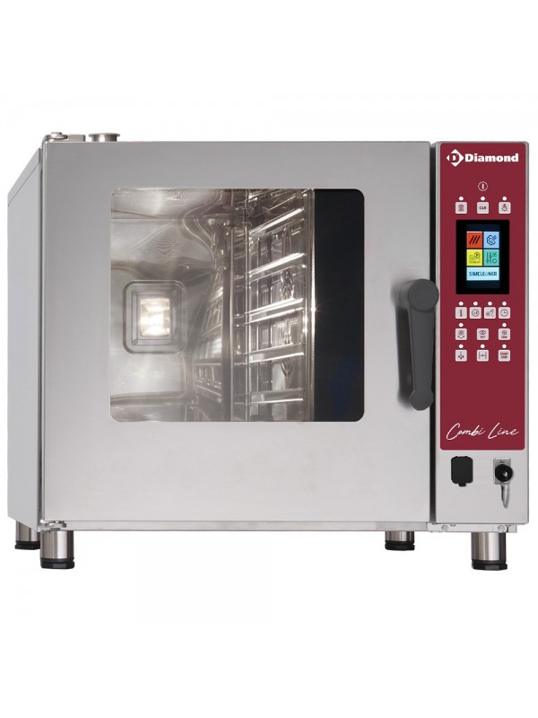 Four électrique TOUCH SCREEN vapeur - convection 5x GN 1/1 - AUTO-CLEANING