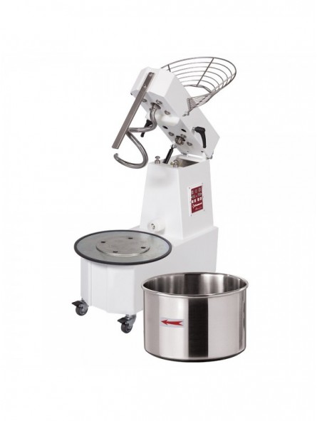 Spiral mixer 33 liters tilting head, removable bowl, 2 speeds, - Automatic, digital, on wheels