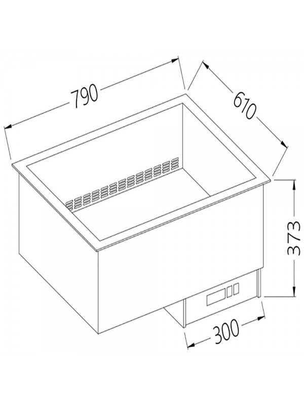 Element bain-marie 2 GN 1/1 - dried up - ventilated