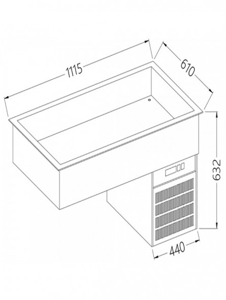Refrigerated basin element 3x GN 1/1