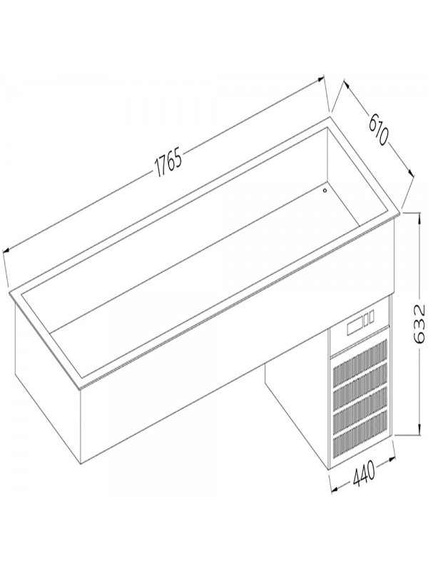 Refrigerated basin element 5x GN 1/1