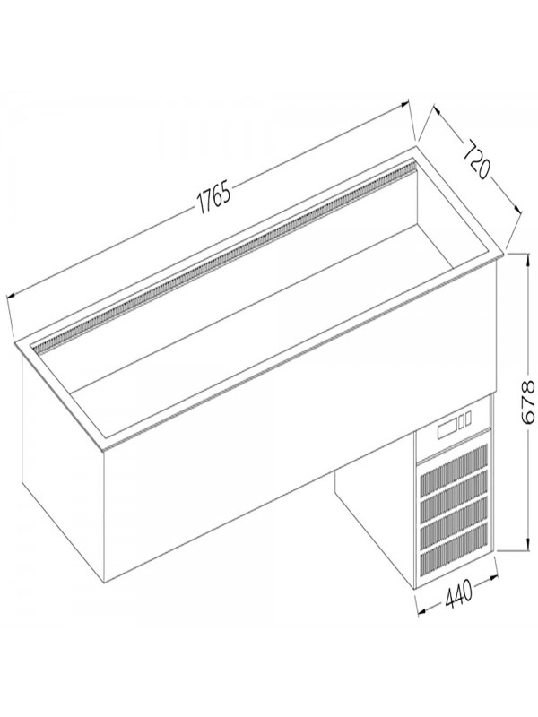 Refrigerated basin element, ventilated, 5x GN 1/1