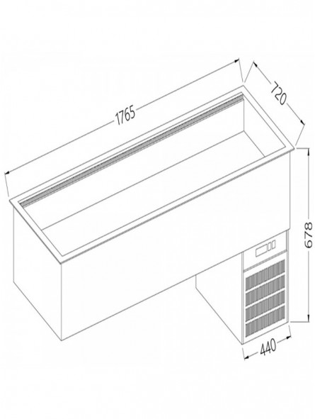 Refrigerated basin element, ventilated, 5x GN 1/1