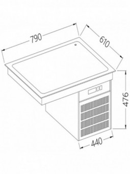 Refrigerated top element 2x GN 1/1