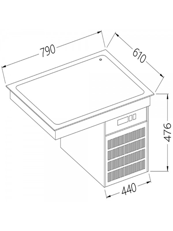 Refrigerated top element 2x GN 1/1
