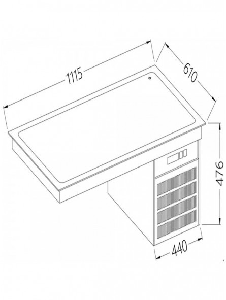 Refrigerated top element 3x GN 1/1
