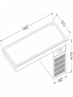 Refrigerated top element 4x GN 1/1