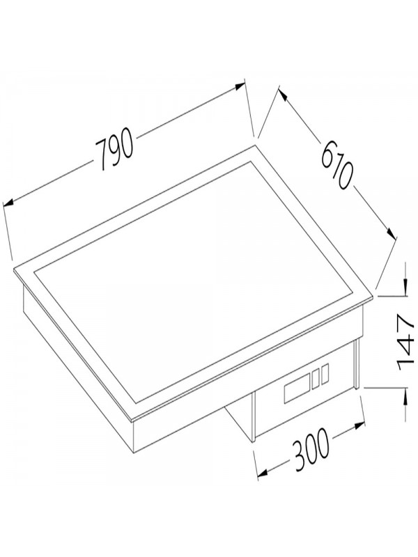 Vitroceramic element white 2 GN 1/1